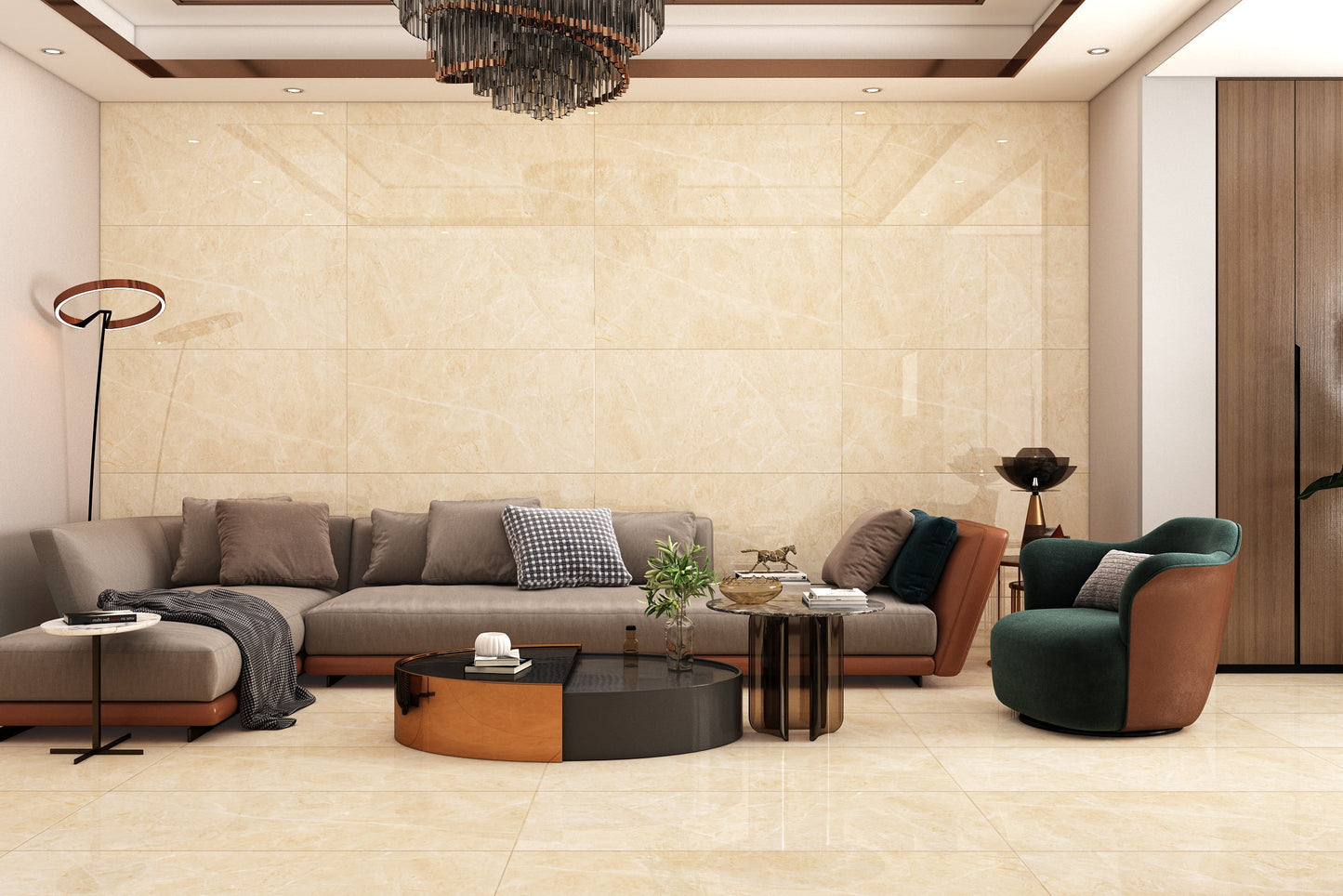 Wand & Bodenfliese Rebel Beige Glanz 60x120cm 9mm 48,96m³ - wata-baustoffe.de