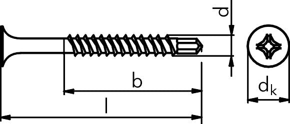 ACP Schnellbauschraube TSD, Bohrspitze 3,5mm
