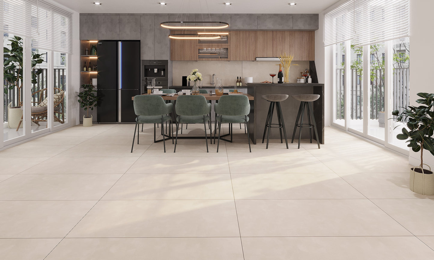 Wand & Bodenfliese Foggy Crema Matt 60x120cm 9mm 48,96m³ - wata-baustoffe.de