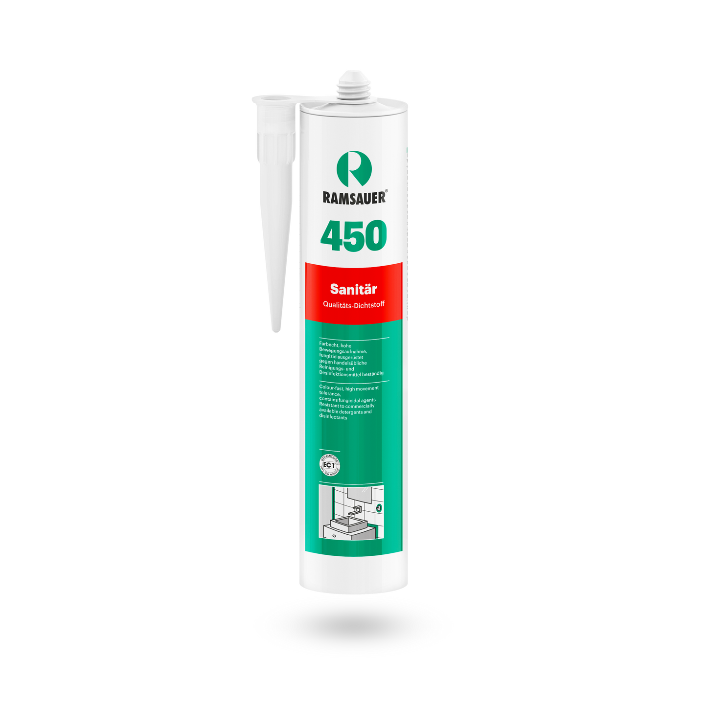 1xKarton Ramsauer 310ml 450 Sanitär Silikon