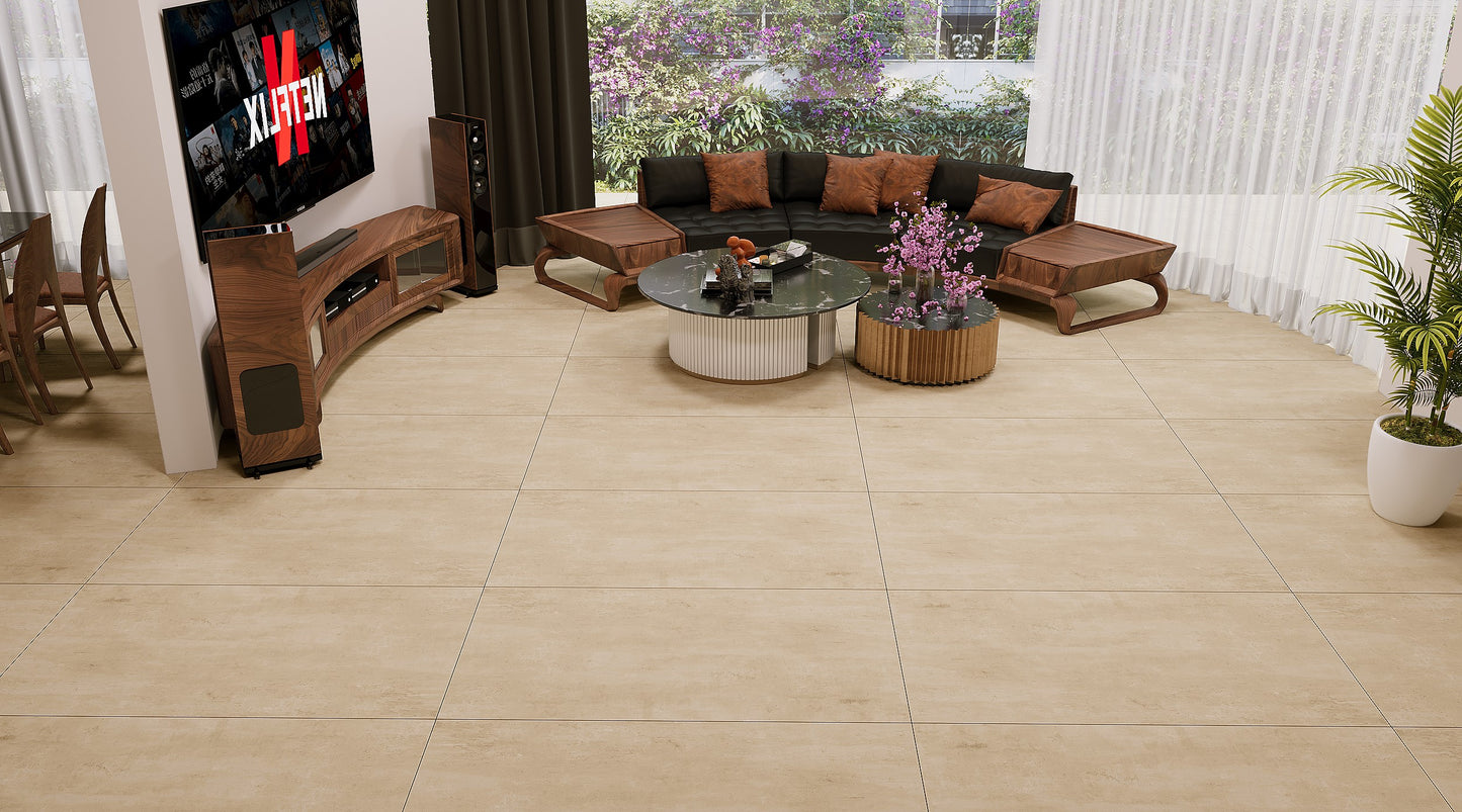Wand & Bodenfliese Roxy Beige Matt 60x120cm 9mm 48,96m³ - wata-baustoffe.de
