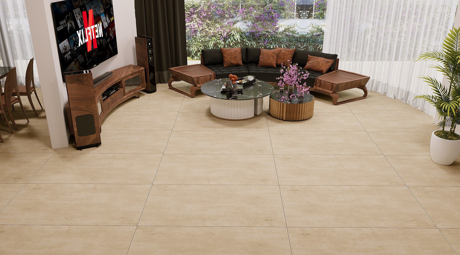 Wand & Bodenfliese Roxy Beige Matt 60x120cm 9mm 48,96m³ - wata-baustoffe.de