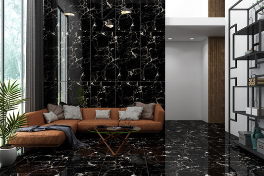 Wand & Bodenfliese Marquina Black Hochglanz 60x120cm 9mm 48,96m³ - wata-baustoffe.de